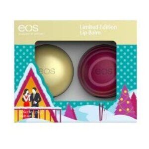 Lot of 5NEW eos Fireside Chai Cranberry Pear Holiday Limited Edition Lip…